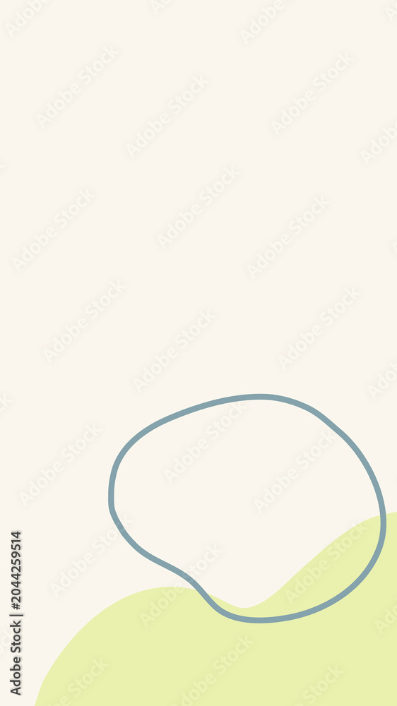 Fototapeta premium Beige phone wallpaper, cute memphis border background