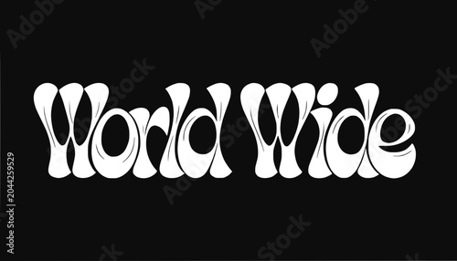 World Wide Retro Typography Text
