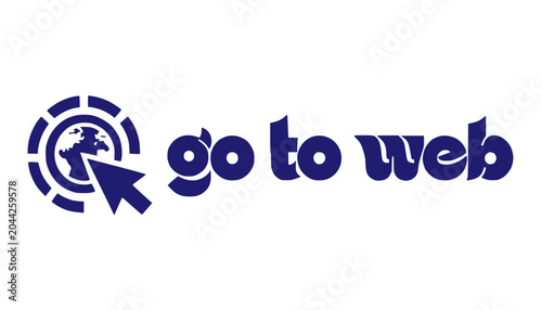 Go to Web Logo: Globe, Cursor, Internet Connection, Digital World