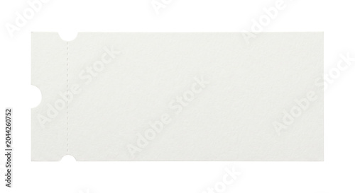 Bild auf Leinwand Blank white paper event ticket stub isolated