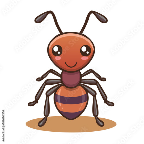 Cute cartoon ant illustration