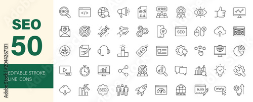 Foto SEO icon set
