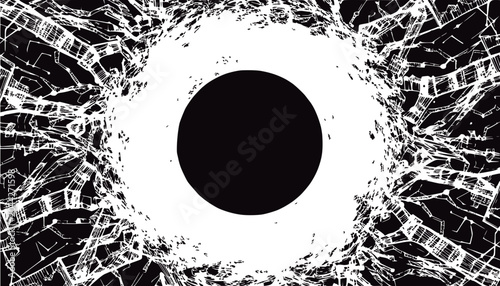 Abstract Black Hole and Shattered Glass Effect