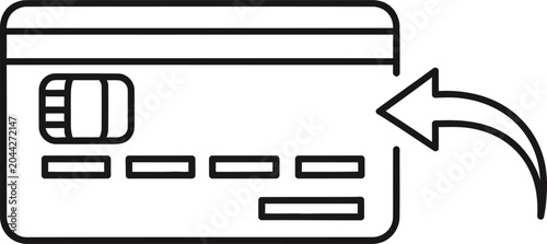 Εκτύπωση καμβά Credit card declined icon payment refusal symbol in linear style