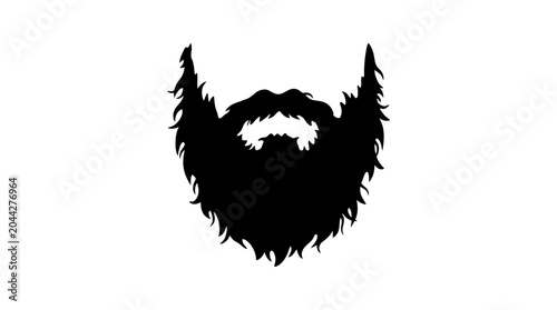 Fotografie Beard silhouette represents modern masculinity and personal grooming styles in a minimalist graphic design format