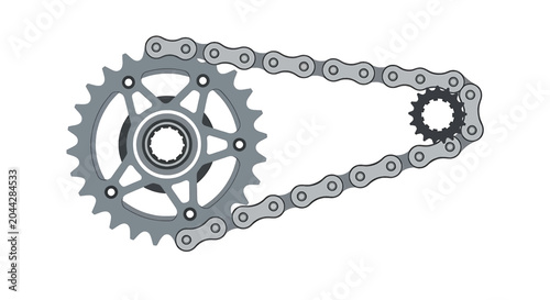 Bicycle chain and sprockets mechanism