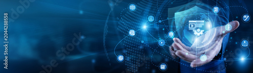 Fotografie Admin hand-holds Content Management global network archives
