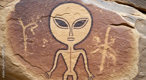 Ancient Egyptian hieroglyphic carving of an eye symbol.