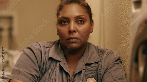 Heat Stress Worker Middle Aged Black Laundry Facility Weak Pause