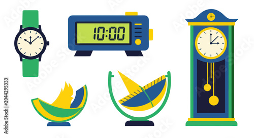 Bild auf Leinwand Clocks and Time Keeping Devices.