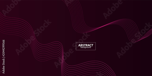 Abstract overlapping shape pattern with wavy lines design. Gradient purple background design. Vector eps10.