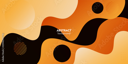 Abstract orange colored wave background. Liquid color pattern on the background. Trendy shape design of a simple banner. Vector eps10