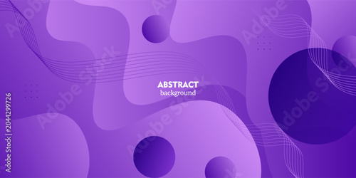Modern purple gradient fluid wave abstract geometric background with fluid color gradient style. Suitable for banners, flyers, and more. Eps10 vector