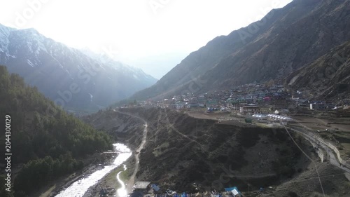 Chitkul india's last village drone shots 4k