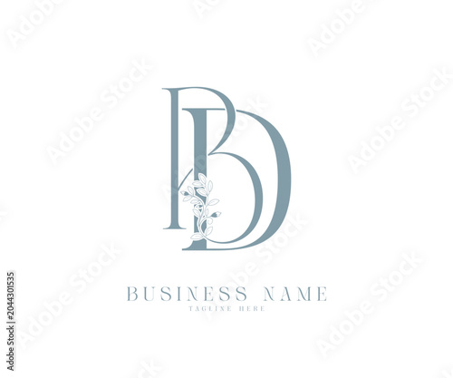 BD initial letters wedding  logo monogram