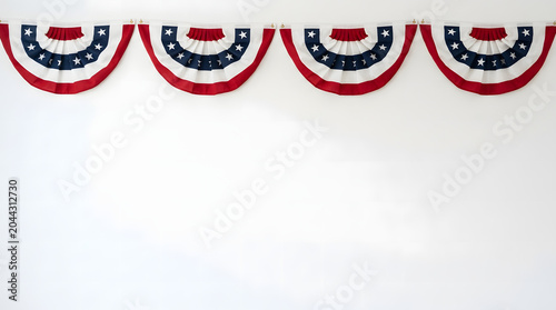 patriotic bunting decoration with stars.