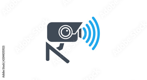 Wireless security camera with signal.
