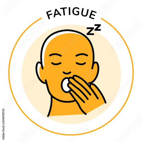 Billede på lærred Hantavirus lethargy icon showing viral infection weakness