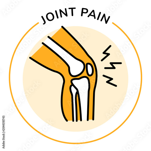 Bilde på lerret Hantavirus body ache icon showing viral joint inflammation