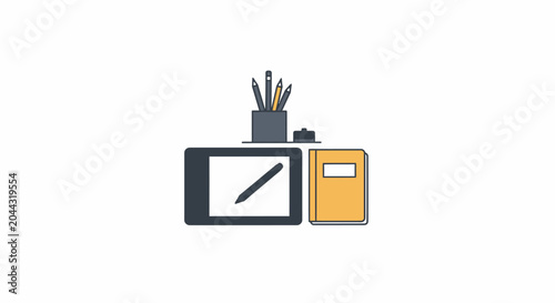 Graphic Design Creative Workspace Tools.