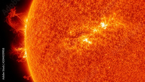 Ultra Detailed Close Up of the Sun Surface and Solar Activity
