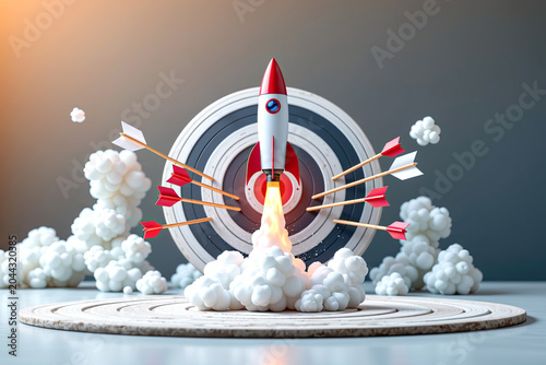 Rocket Launch Focused Target Achievement