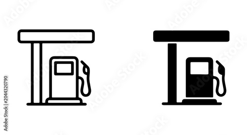 Foto Gas Station Icons, Fuel Pump Symbols, Petrol Station Graphics, Automotive Servic