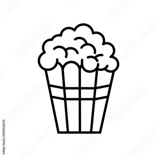 popcorn line icon