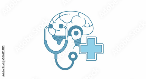 Medical Health Brain Care Symbol Icon.