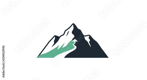 Mountain peaks with snow and ice.