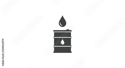 Oil barrel with a drop.