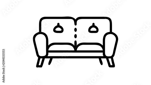 Hand drawn sofa icon