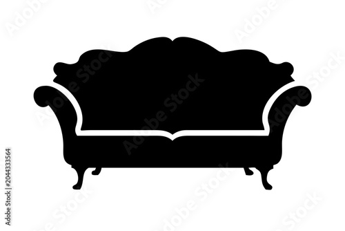 Vintage sofa silhouette