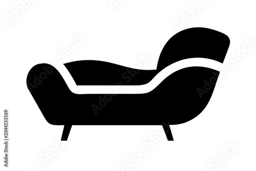 Chaise lounge icon, vector illustration of a modern furniture piece
