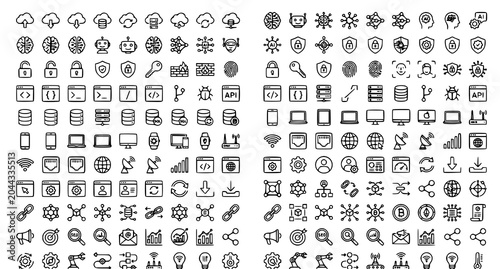 Fotografía set of icons for web design
