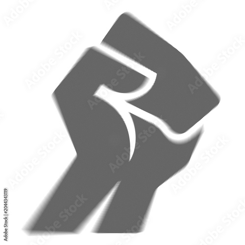 Fotografija Raised clenched fist symbol for protest and resistance with resistance solidarit