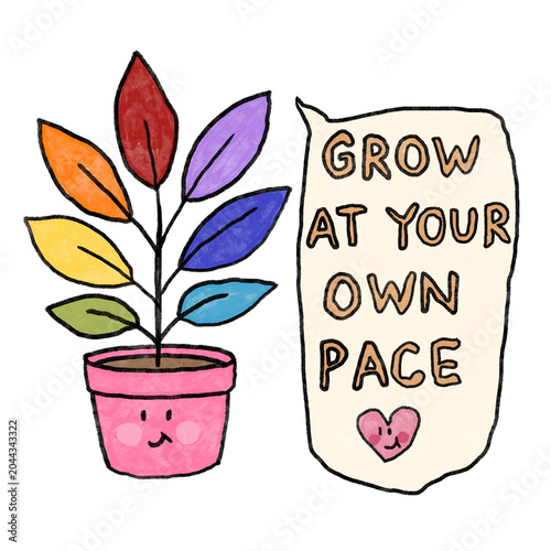 Canvastavla grow at your own pace pride