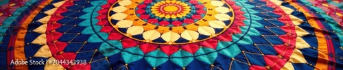 Geometric Rangoli-inspired design with bold lines and contrasting colors , repeat, repeating, contemporary