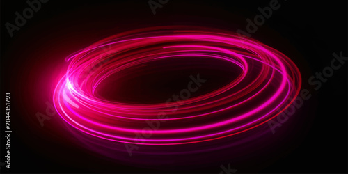 Foto Colorful abstract glowing spiral vortex background with circles, light patterns