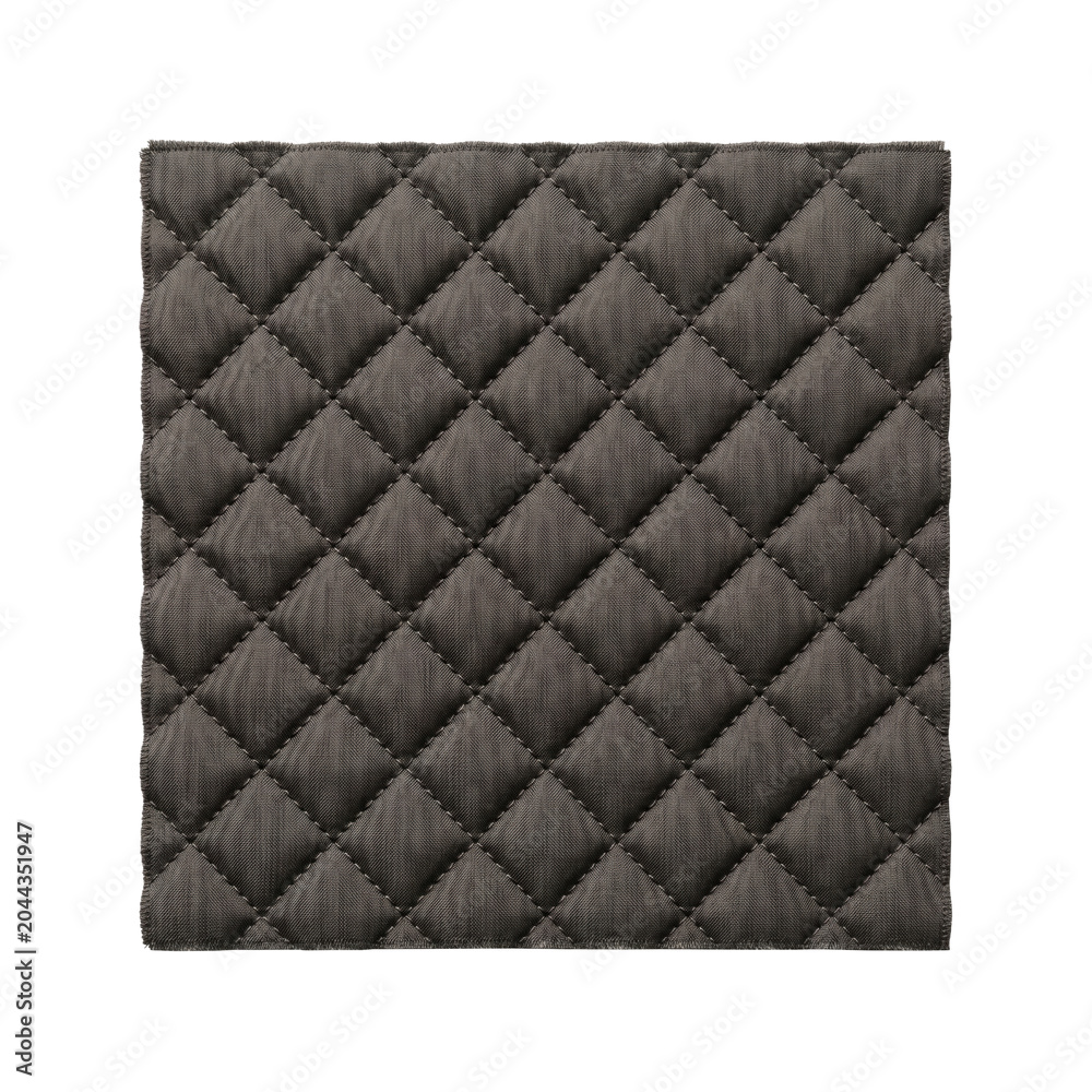 Naklejka premium Brown quilted fabric texture on transparent background