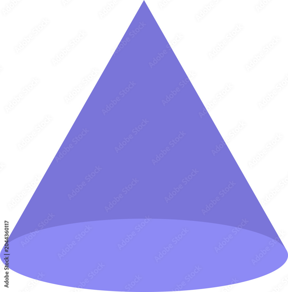 Fototapeta premium 3D Cone Math Geometry Shape Illustration