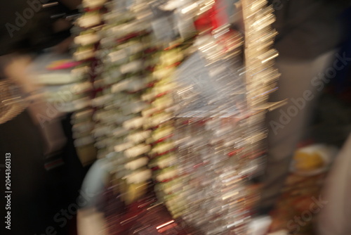 Obraz na płótnie Abstract intentional camera movement ICM of traditional wedding ceremony lights