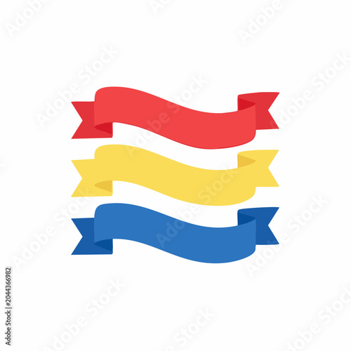 Three Colorful Ribbons