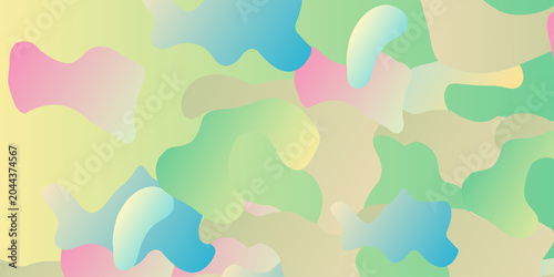 Tableau sur toile Abstract seamless pattern with colorful organic shapes in pink orange mint green and lavender