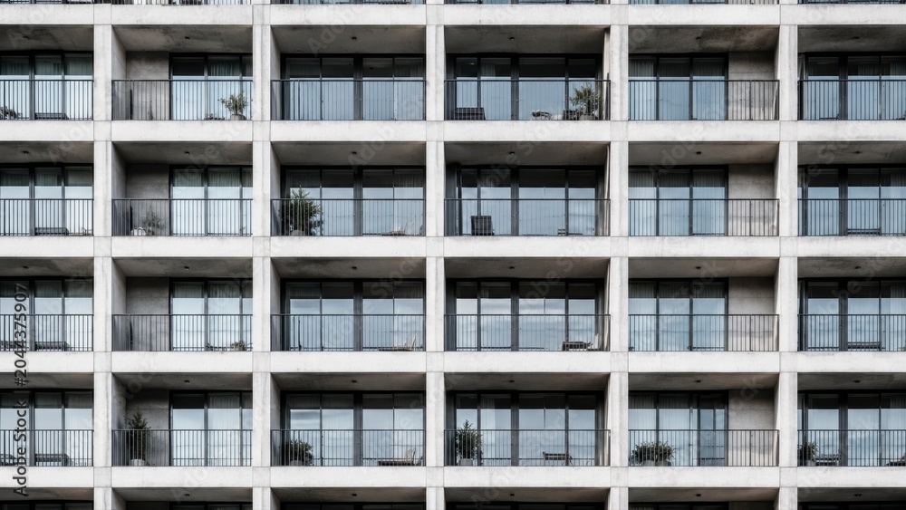 Obraz premium Modern building with balconies