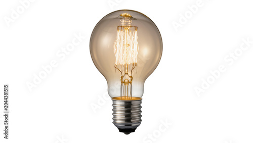 Photos Edison light bulb with visible filament and metal base