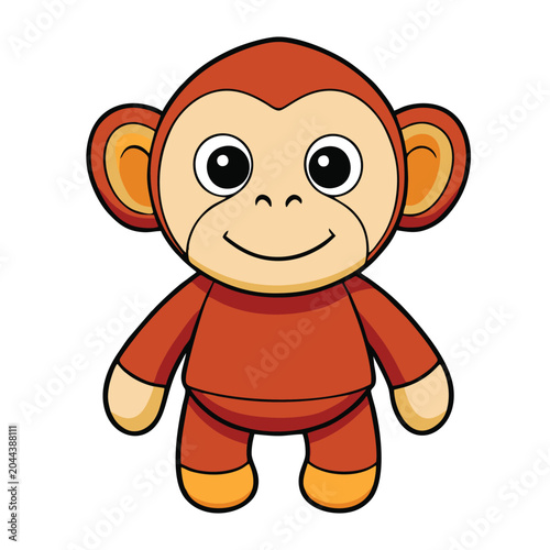 design vector cartoon character doll monkey