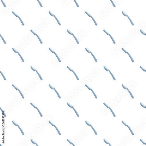 Tableau sur toile Straight razors forming a clean, repeating pattern for grooming and hygiene conc