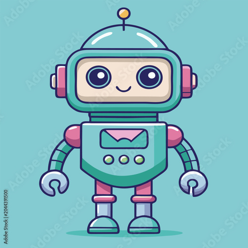 design vector cartoon character doll robot
