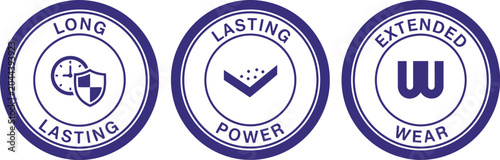 Long Lasting Endurance Badge Icons for Product Packaging and Labels